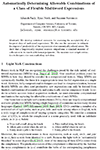Automatically Determining Allowable Combinations of a Class of Flexible Multiword Expressions